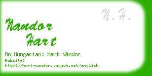 nandor hart business card